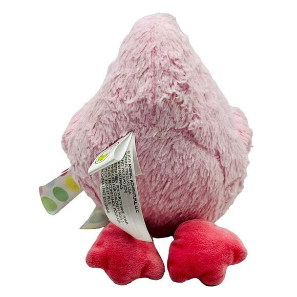 Animal Adventure Pink Flamingo Plush 9 inch Silver Beak 2019 Easter Egg Ribbon - Picture 6 of 9